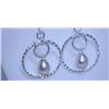 Image 1 : 22.15 CTW WHITE  PEARL DANGLING EARRING