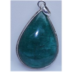 68.60 CTW EMERALD PENDANT .925 STERLING SILVER