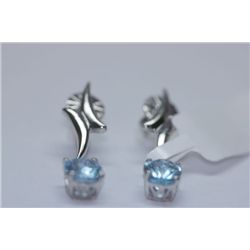 22.65 CTW BLUE TOPAZ EARINGS .925 STERLING SILVER