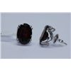 Image 1 : 27.65 CTW GARNET EARINGS .925 STERLING SILVER