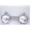 Image 1 : WHITE PEARL AND CZ EARRING