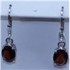 Image 1 : 12.00 CTW GARNET EARRING .925 STERLING SILVER