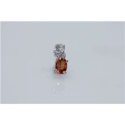 4.00 CTW ORANGE SAPPHIRE .925 STERLING SILVER