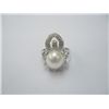 Image 1 : WHITE PEARL WITH ILLUSIONS AND CZ SILVER RING; METAL: S