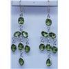 Image 1 : 22.40 CTW PERIDOT EARRINGS .925 STERLING SILVER