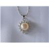 Image 1 : HEART CZ PEACH PEARL SILVER