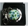 Image 1 : PORTABLE TABLE BAG HOLDER FLOWER ART