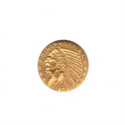 Early Gold Bullion $2.5 Indian Uncirculated