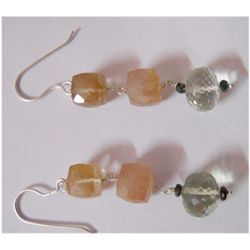 Natural 41.15ct Semi Precious Earring .925 Sterling