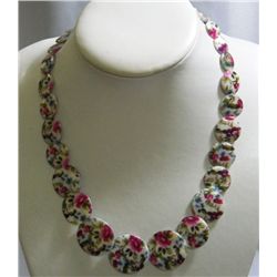 280CTW PHILIPPINE ALOHA CAPIZ NECKLACE 16INCH