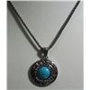 Image 1 : 66.00CTW BLUE TURQUOISE PENDANT CZ NECKLACE BRASS 18INC