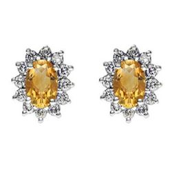 Genuine 2.08 ctw Citrine Earring 14k 2.1g