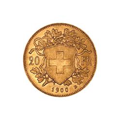 Belgium 20 franc Leopold II Gold Coin