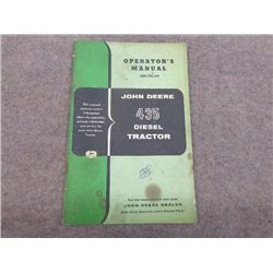 John Deere 435 Diesel Tractor Operators Manual