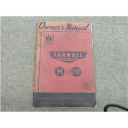 Farmall H & HV Owners Manual