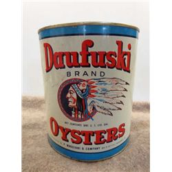 Daufuski Brand Oysters 1 GAL. Can Savannah, GA