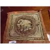 Image 2 : HAND CRAFTED GUILTED ELEPHANT MINI TAPESTRY - BROWN