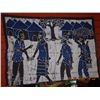 Image 1 : HAND CRAFTED WALL TAPESTRY - BLUE - PEOPLE DESIGN