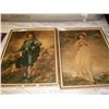 Image 1 : VINTAGE FRAMED PRINTS - 2 - BLUE BOY & PINK GIRL