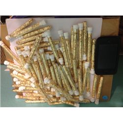 100 LARGE 4  VIALS GOLD FLAKES