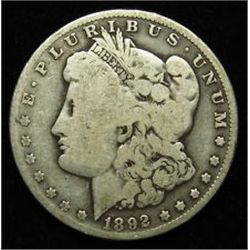 1892-O Morgan Silver Dollar