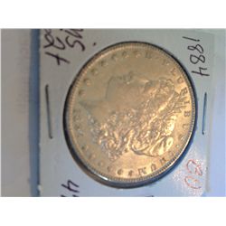 1884 MORGAN SILVER DOLLAR MS-62+