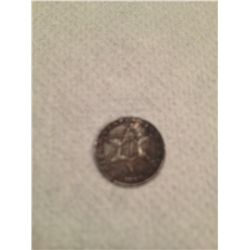 1858 SILVER 3 CENT, XF