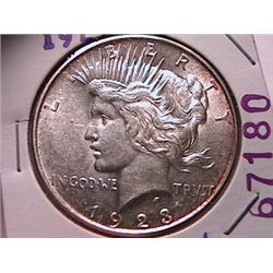 1923-D Peace Dollar AU50