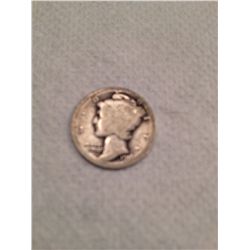 1916-D MERCURY DIME, THE KEY DATE, ONLY 264,000 MINTED