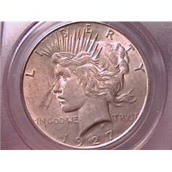 1927-D Peace Dollar Ch AU53 PCGS