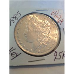 1885 MORGAN SILVER DOLLAR BU MS-64