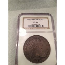 1795 DRAPED BUST DOLLAR NGC XF-40