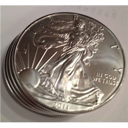 5 MS-69 PURE SILVER 1 OZ AMERICAN EAGLE