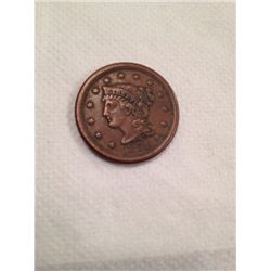 1851 Braided Hair Cent AU