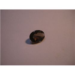 14.45 CARAT SMOKY TOPAZ *BEAUTIFUL OVAL CUT/FACETED & POLISHED GEMSTONE*!!