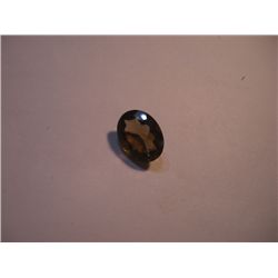 15.70 CARAT SMOKY TOPAZ *BEAUTIFUL OVAL CUT/FACETED & POLISHED GEMSTONE*!!