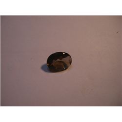 14.55 CARAT SMOKY TOPAZ *BEAUTIFUL OVAL CUT/FACETED & POLISHED GEMSTONE*!!