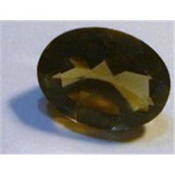 14.45 CARAT *HUGE* SMOKY TOPAZ *BEAUTIFUL OVAL CUT/FACETED & POLISHED GEMSTONE*!!