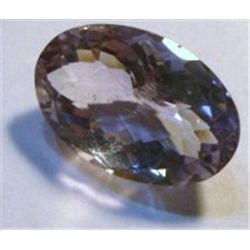 25.30 CARAT *HUGE* PINK AMETHYST *BEAUTIFUL OVAL CUT/FACETED & POLISHED GEMSTONE*!!