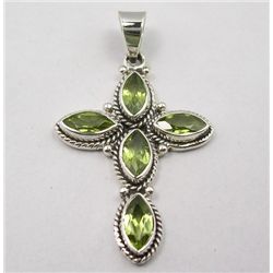 19.75g Pandent of Peridot Sterling Silver