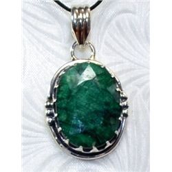 5.20g Pandent of Emerald Sterling Silver