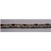 Image 1 : 9.540g Bracelet of Peridot and Garnet Sterling Silver