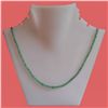 Image 1 : Emerald 41.90 CTW Beads Necklace in Silver