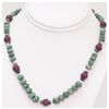 Image 1 : NATURAL 204.00 CTW EMERALD TANZANITE RUBY AND PEARL NEC