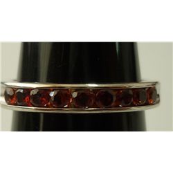 12.50 CTW GARNET RING .925 STERLING SILVER