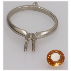 NATURAL 1.41 CTW 14K ORANGE SAPPHIRE GOLD RING