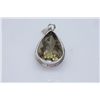 NATURAL 31.15 CTW SMOKY TOPAZ PEAR CUT PENDANT .925 STE