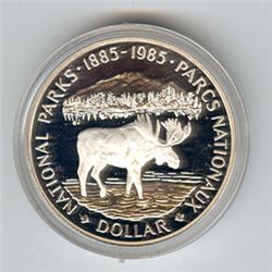 Canada 1985 silver dollar, National Parks