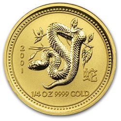 2001 1/4 oz Gold Year of the Snake Lunar Coin (Series 1