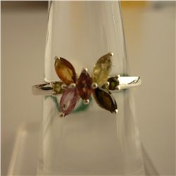 18.90 ctw,SEMIPRECIOUS RING .925 STERLING SILVER